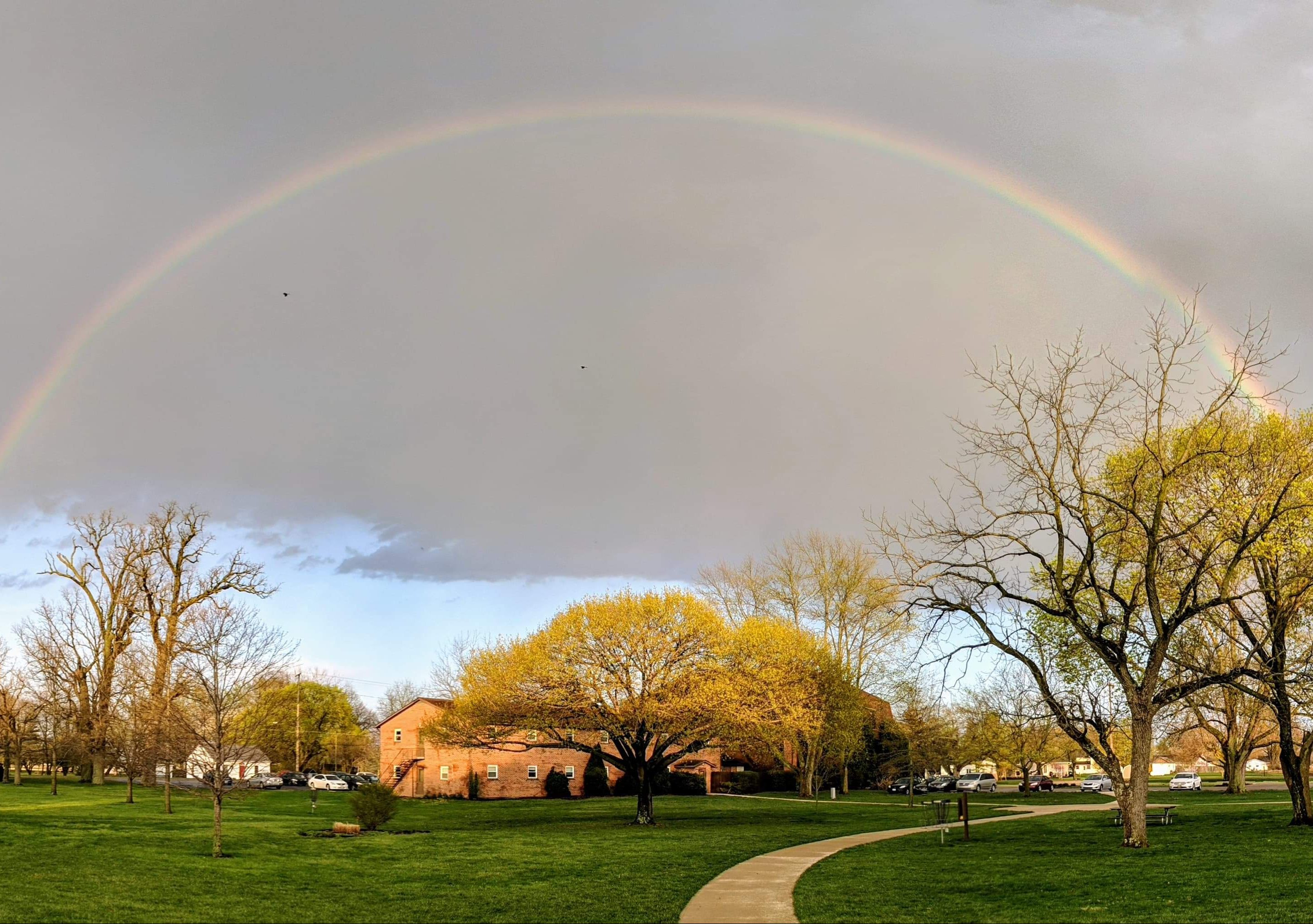 Rainbow over campus.