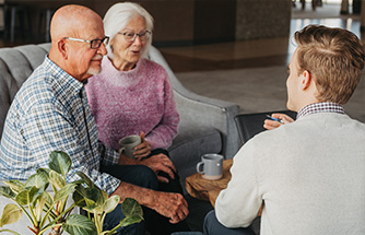 The RBC Director of Development discusses options with a couple